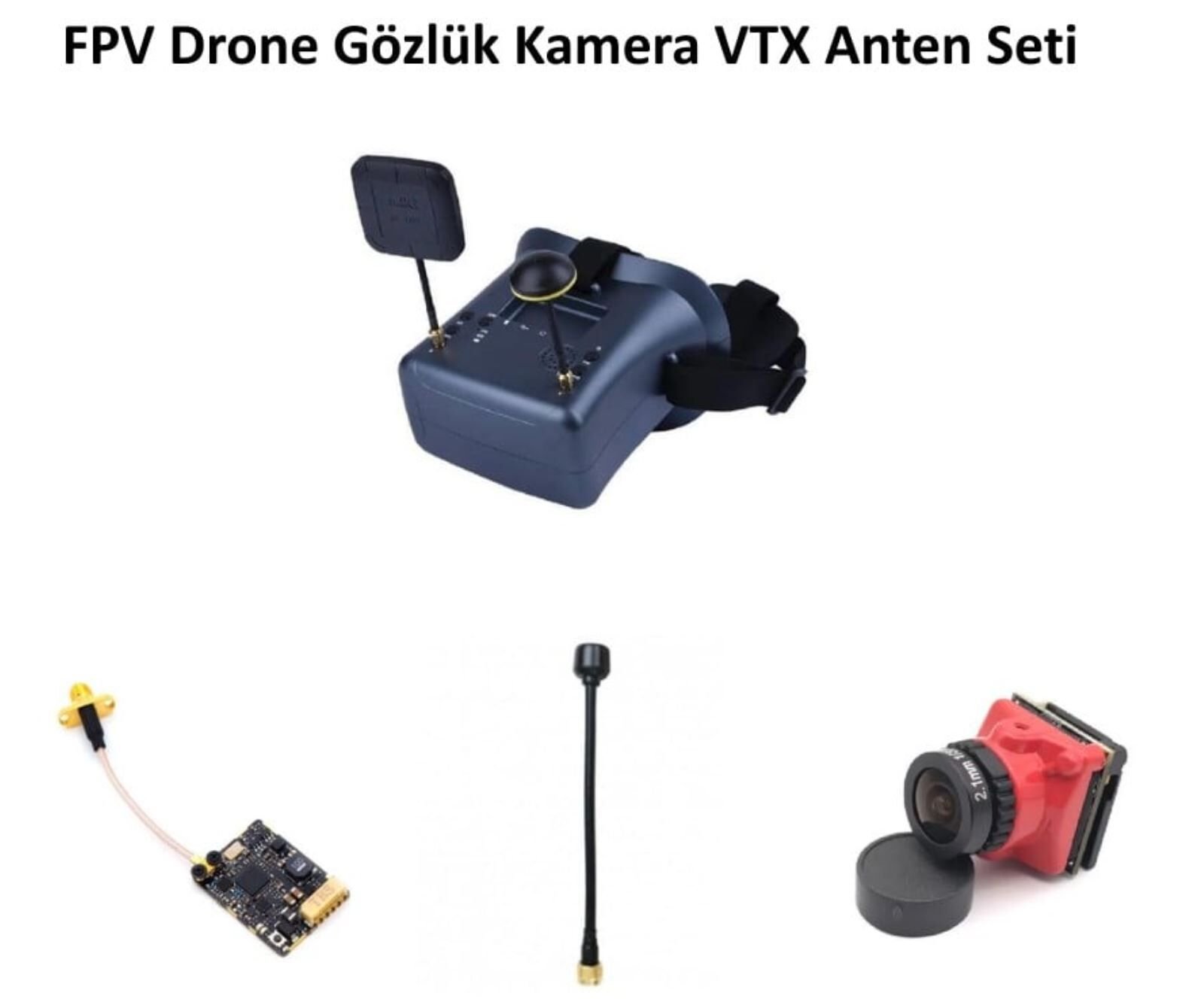 FPV Drone Gözlük Kamera VTX Anten Seti