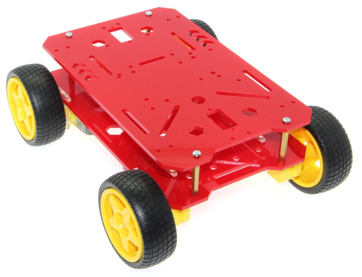 4WD Mobil Arazi Robot Platformu - Kırmızı