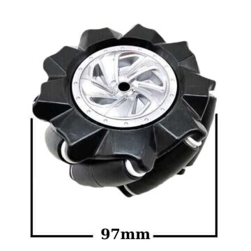 97mm Omni Mecanum Tekerlek - Sağ+ 4mm Kaplin