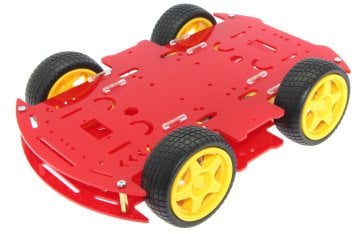 4WD Mobil Robot Platformu - Kırmızı
