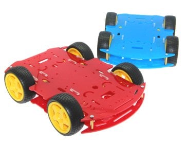 4WD Mobil Robot Platformu - Kırmızı