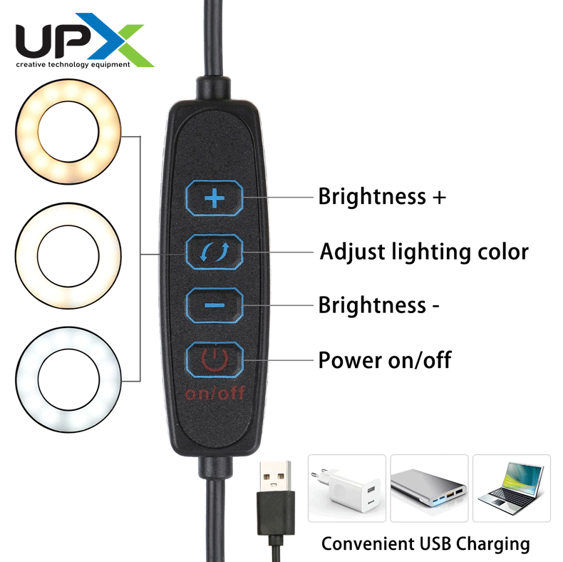 UPX 803L Akrobat LED 5X Büyüteç USB'li