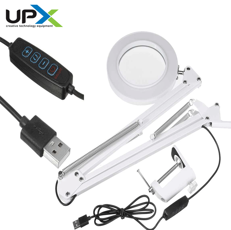 UPX 803L Akrobat LED 5X Büyüteç USB'li