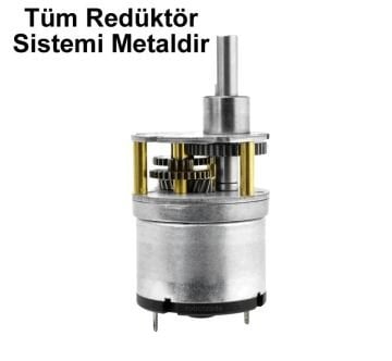 24V 20 Rpm 37mm Redüktörlü Dc Motor