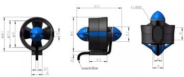 RZ-75 ROV Su Altı Fırçasız Motor 12V-24V - Waterproof Thruster