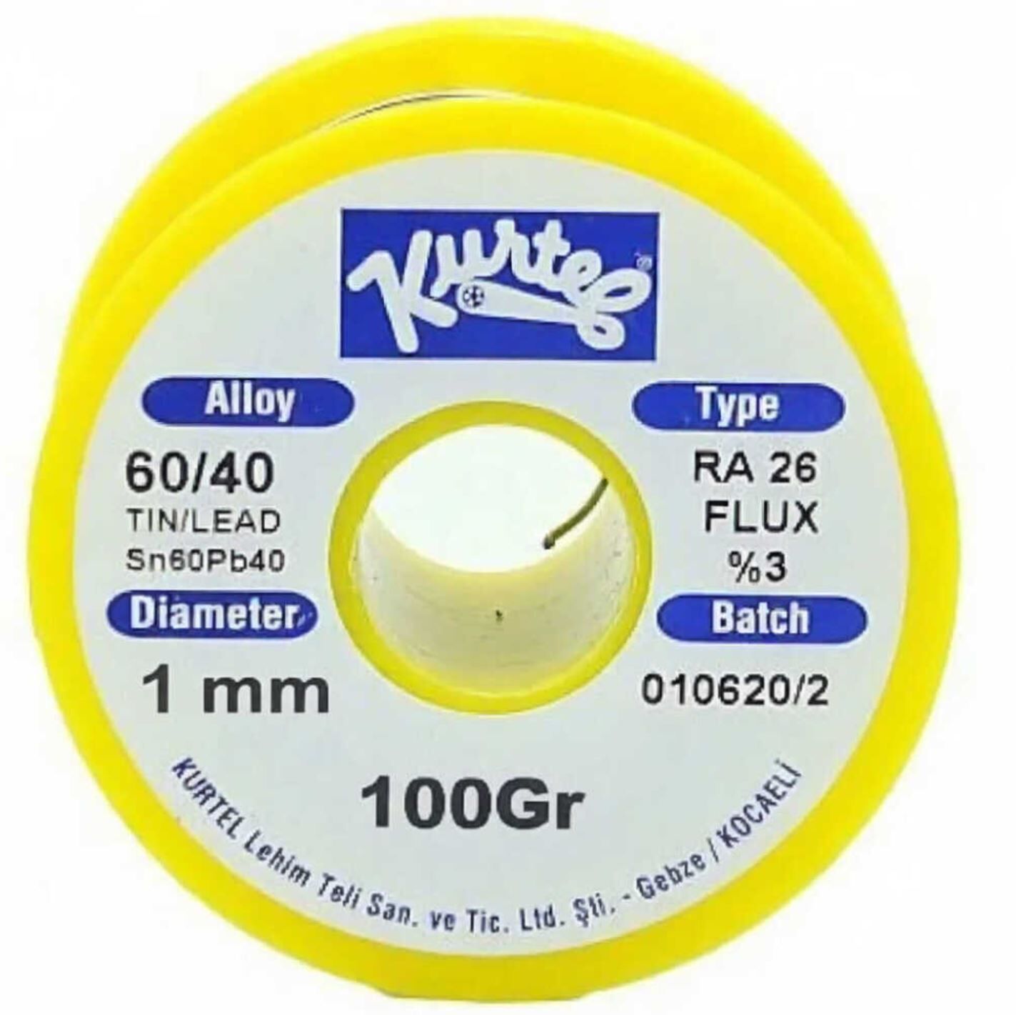 Kurtel Sn60/Pb40 Lehim Teli (100 gr. Makara) 1 mm
