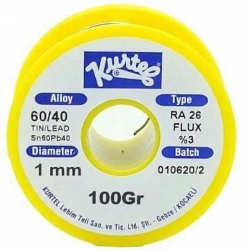 Kurtel Sn60/Pb40 Lehim Teli (100 gr. Makara) 1 mm