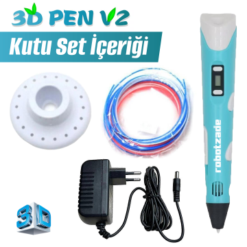 3D Kalem ve Filament Seti 3DPen V2 - Adaptör Dahil