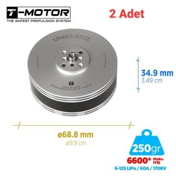 T-Motor MN601-S KV170 Fırçasız Motor İkili Set - UAV VTOL
