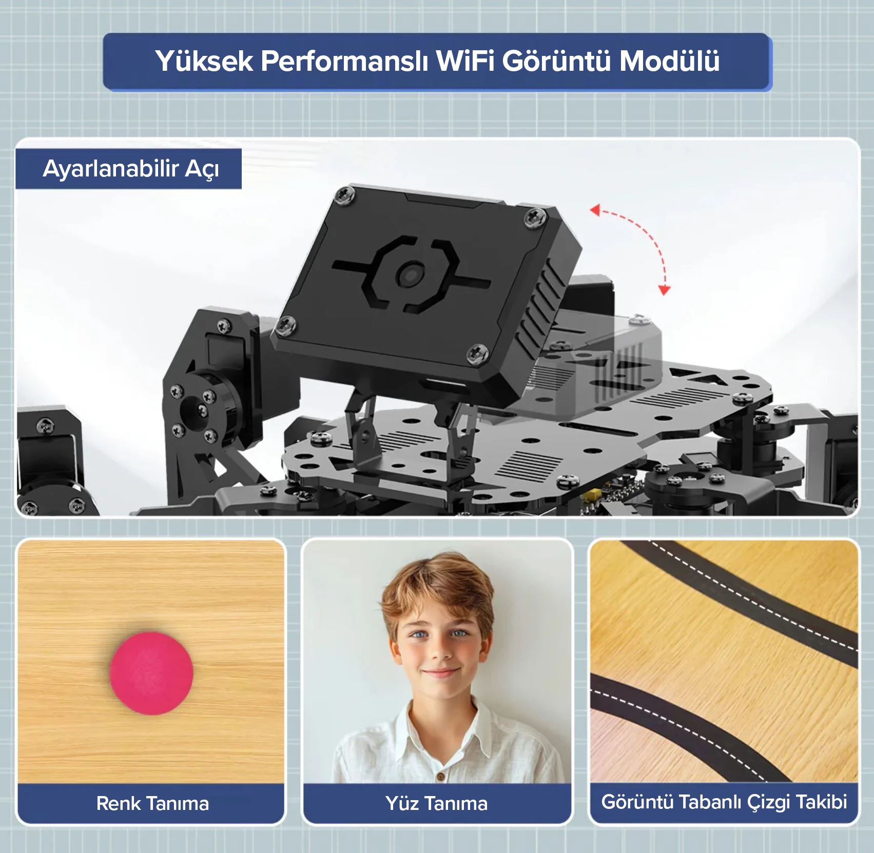 Örümcek Robot AI Destekli Görüntü İşleme Özellikli