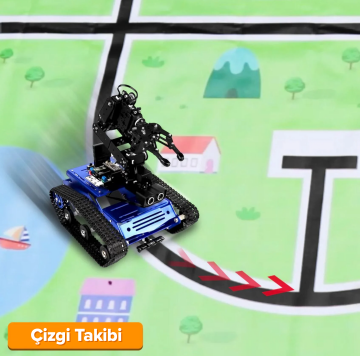 Paletli Tank Robot ve Robot Kol Seti STM32