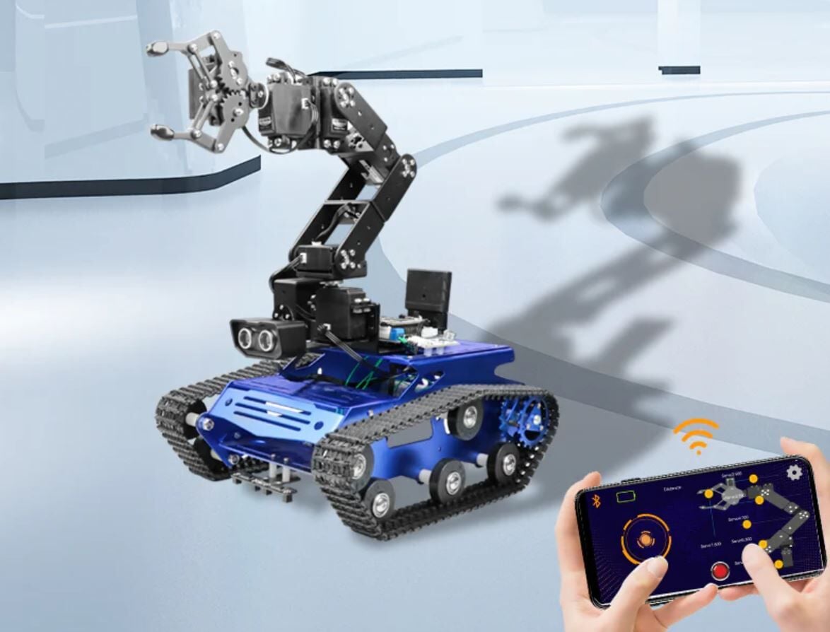 Paletli Tank Robot ve Robot Kol Seti STM32