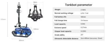 Paletli Tank Robot ve Robot Kol Seti STM32