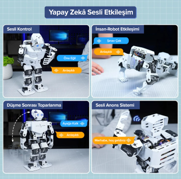 AI Görüntü İşleme ve Ses Etkileşimli İnsansı Robot Seti