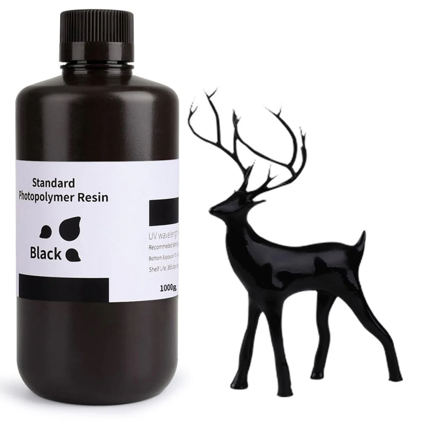 ELEGOO Standart Fotopolimer Reçine Siyah - 1 Kg