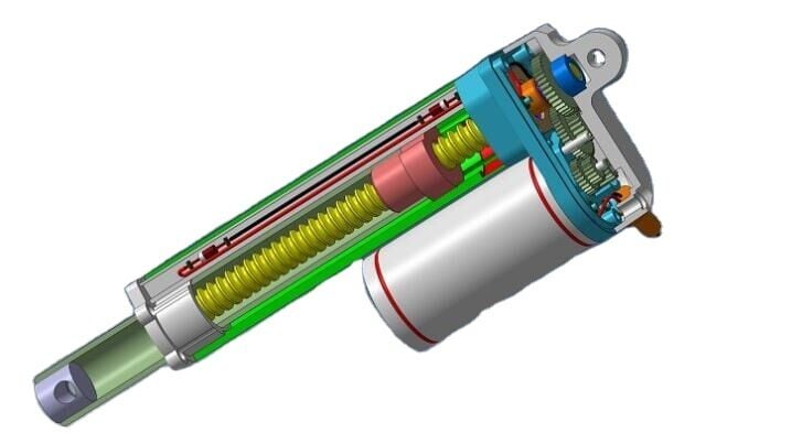 24V DC 500mm Lineer Aktüatör Motor 20mm/s 500N