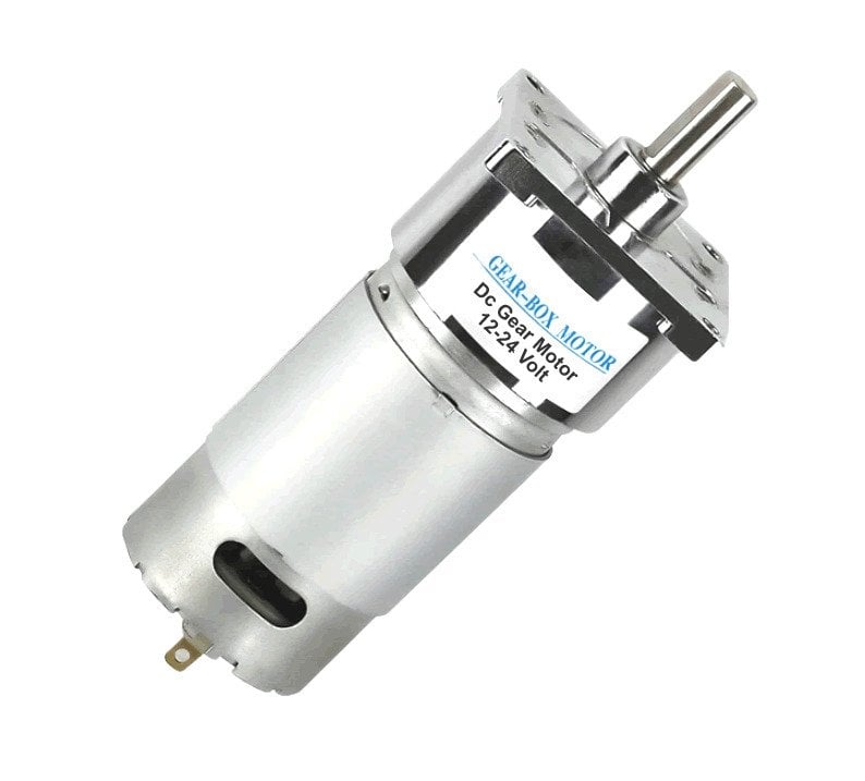 24V 120Rpm 42mm Redüktörlü Kare Flanşlı Uzun Dc Motor