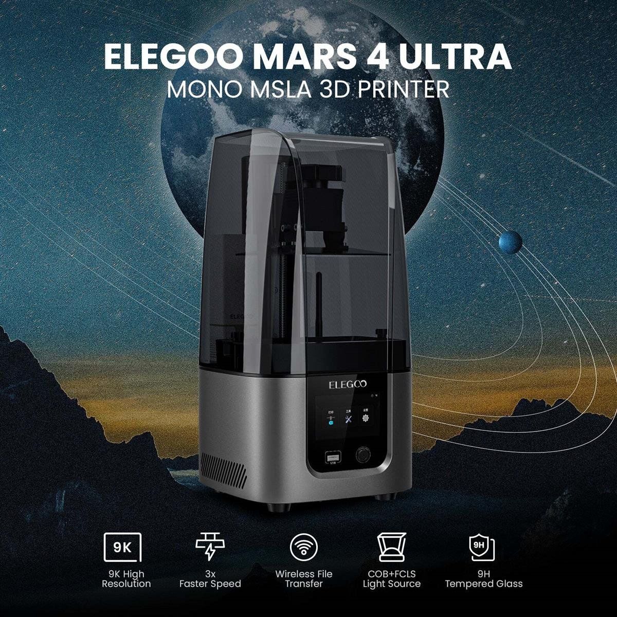 Elegoo Mars 4 Ultra Reçineli MSLA 3D Yazıcı