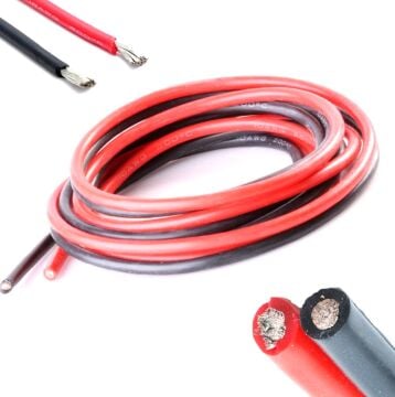 12 AWG Silikon Kablo Siyah - 1 Metre
