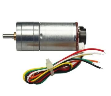 Enkoderli 25mm Redüktörlü Dc Motor 12V 220Rpm