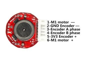 Enkoderli 25mm Redüktörlü Dc Motor 12V 220Rpm