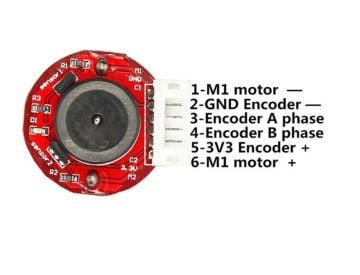 Enkoderli 25mm Redüktörlü Dc Motor 12V 450Rpm
