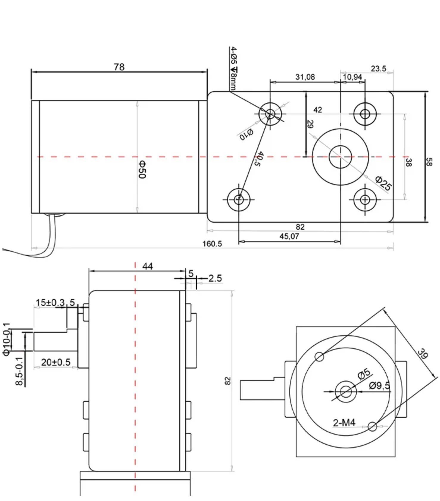 12V 1Rpm L Redüktörlü Yüksek Torklu Dc Motor KWL-600