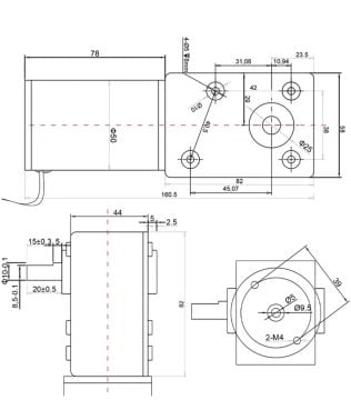 12V 30Rpm L Redüktörlü Yüksek Torklu Dc Motor KWL-600