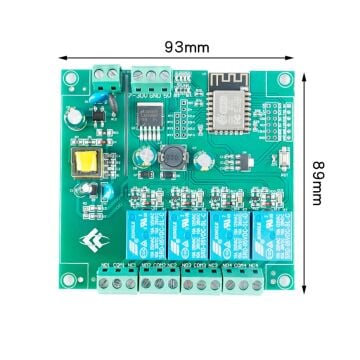 ESP8266 ESP-12F AC 90-250v / DC 7-30V 4 Kanal Wifi Röle Modülü