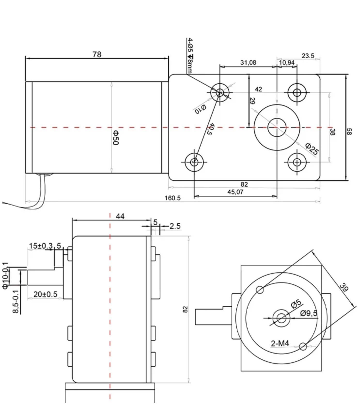 24V 30Rpm L Redüktörlü Yüksek Torklu Dc Motor KWL-600