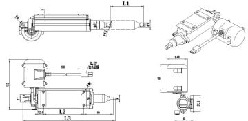 SKG 12V 150mm 10W Lineer Aktüatör Motor