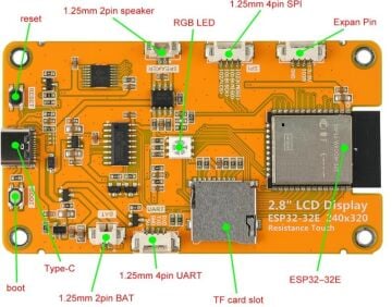 ESP32 - 2.8inc 240x320 TFT LCD Ekran