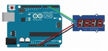 4'lü 7-Segment TM1637 Kırmızı Display Modülü