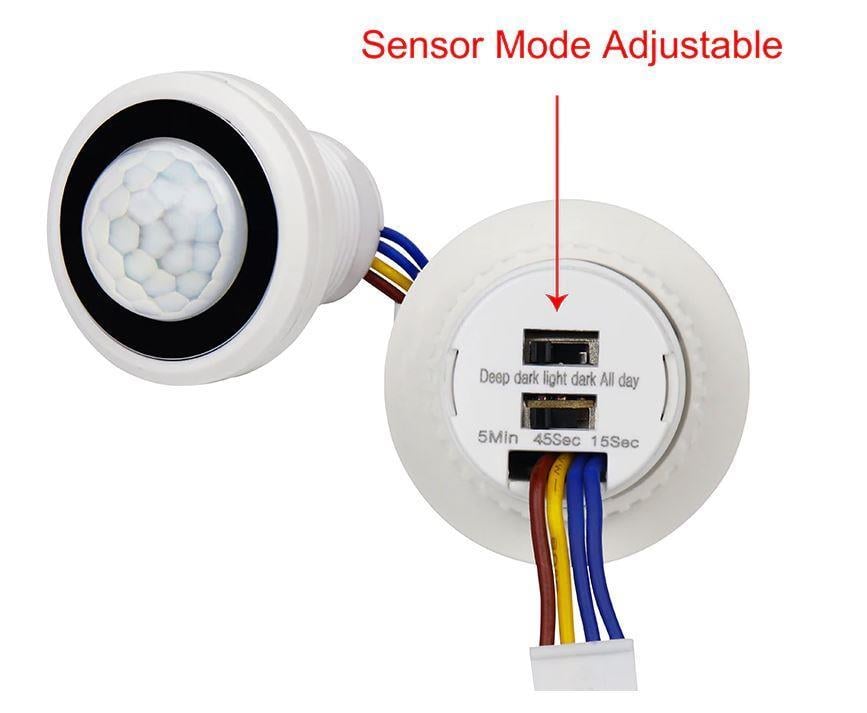 220V Hareket Pır Sensörü - Otomatik Lamba Sensörü