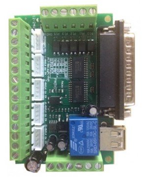 5 Eksen LPT CNC Kontrol Kartı PWM - Mavi