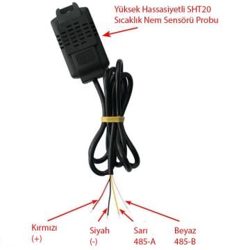 RS485 Yüksek Hassasiyetli SHT20 Sıcaklık Nem Sensörü