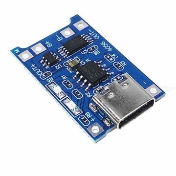 TP4056 Type-C 1S 3.7V LiPo, Li-ion Pil BMS Şarj Devresi