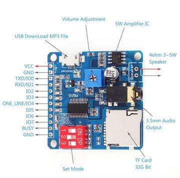 DY-SV5W MP3 Ses Çalma Modülü
