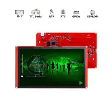 Nextion NX1060P101-011C-I - 10.1inç Intelligent Seri USART HMI Kapasitif Ekran