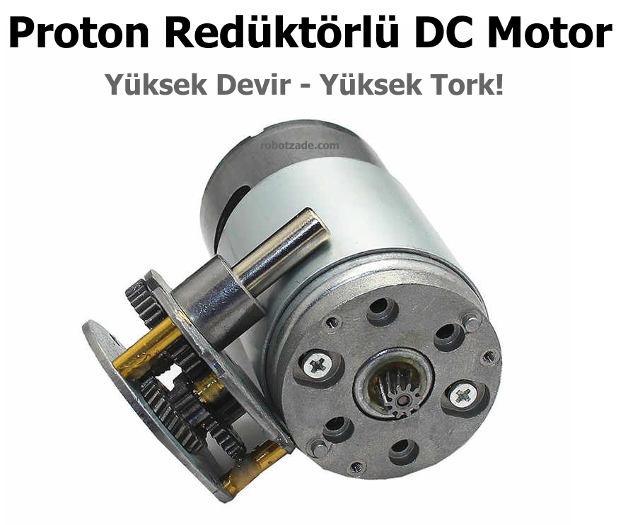 Proton 24V 2000 RPM Redüktörlü DC Motor