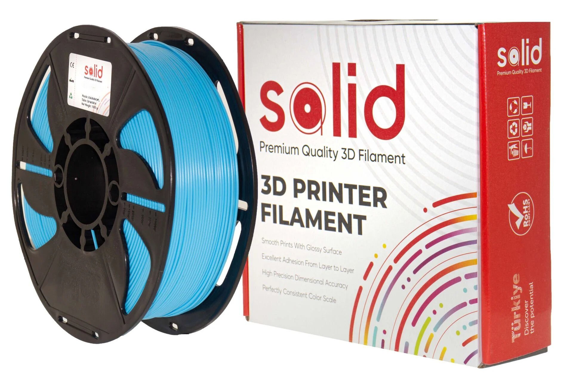 Solid Filament PET-G 1.75mm Açık Mavi 1Kg