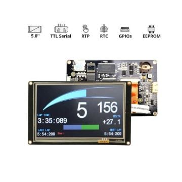5.0 Inch Nextion HMI Dokunmatik TFT Lcd Ekran + 8 Port GPIO / 32MB Dahili Hafıza NX8048K050