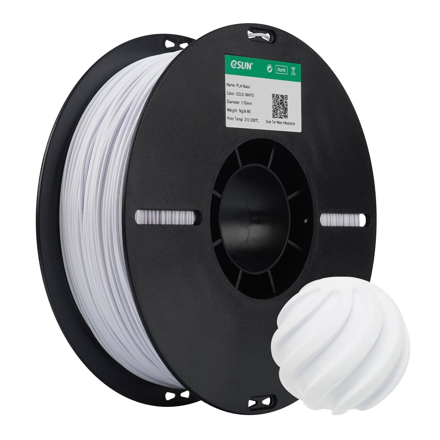 eSUN PLA Basic Filament Soğuk Beyaz 1.75mm 1Kg