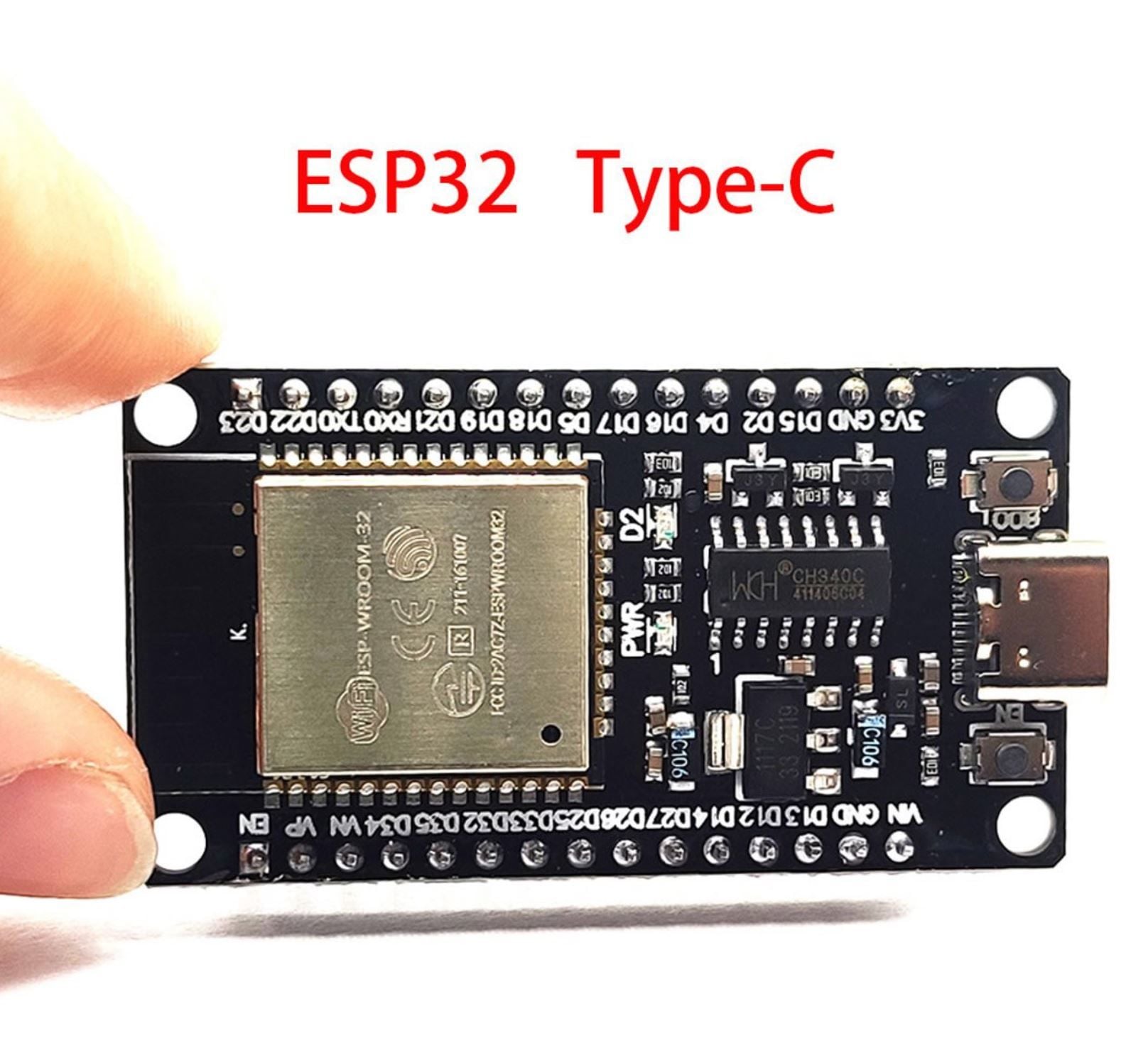 ESP32 WROOM-32 WiFi Bluetooth Geliştirme Kartı 30 Pin Type-C Girişli