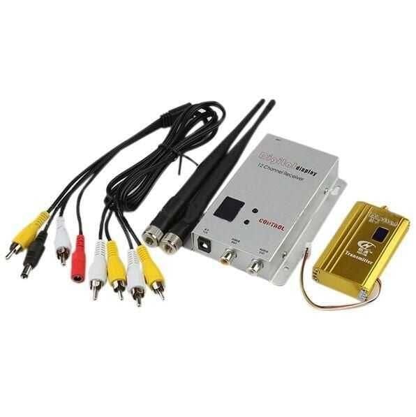 12 Kanal FPV Kablosuz Görüntü Aktarıcı Set 1.2 Ghz 1500 mW FPV CCTV Uzun Menzil
