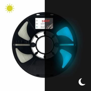 Solid Filament Glow PLA 1.75mm Mavi 1Kg