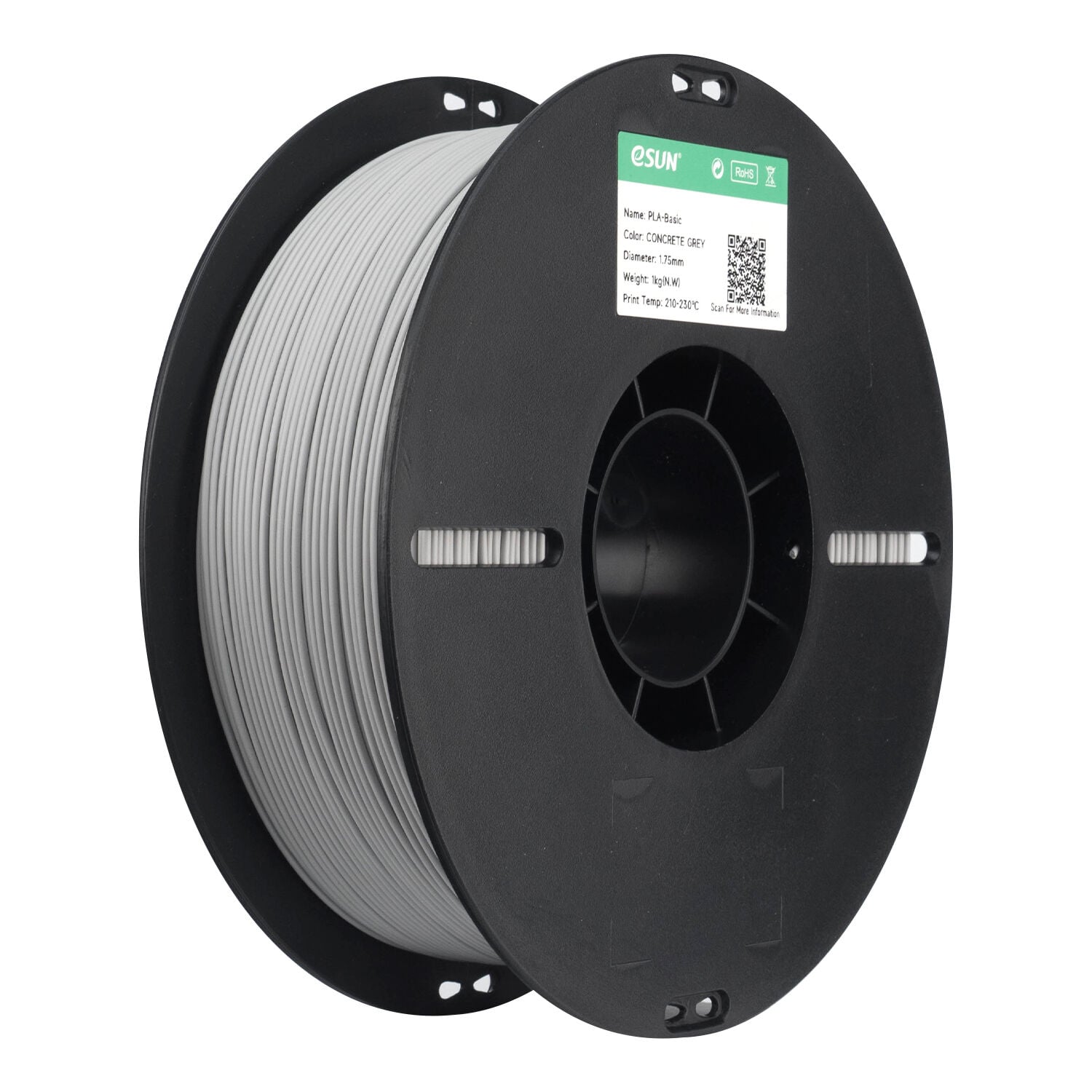 eSUN PLA Basic Filament Beton Gri 1.75mm 1Kg