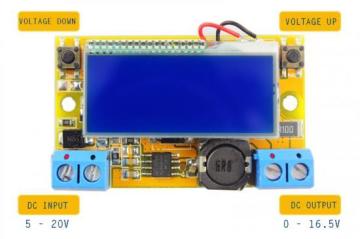 DC-DC LCD Ekranlı 3A Ayarlanabilir Voltaj Regülatörü