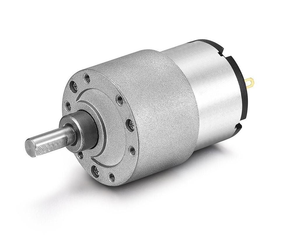 12V 1000 Rpm 37mm Redüktörlü Dc Motor