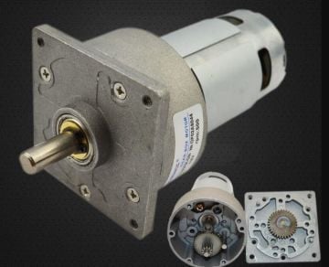 12V 30Rpm 60mm Redüktörlü Kare Flanşlı Dc Motor